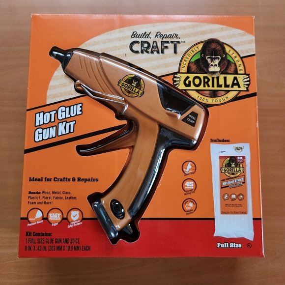 Gorilla Other New Gorilla Dual Temp Full Size Hot Glue Gun Kit W 3